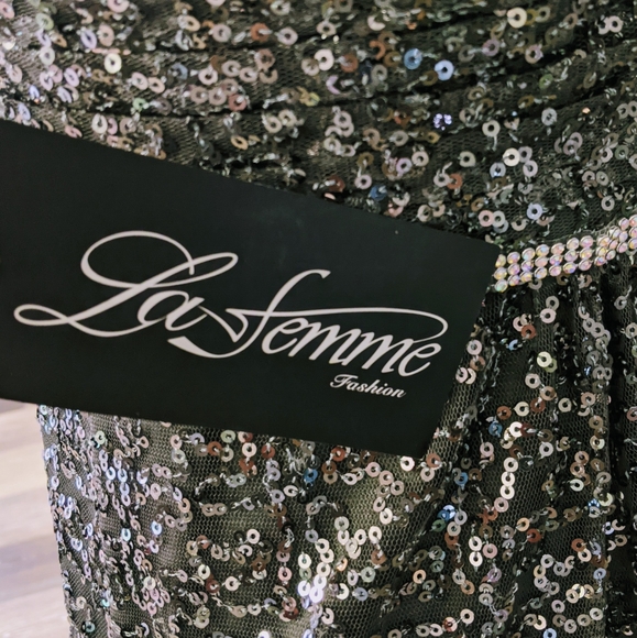 NWT La Femme Sequin Dress - Picture 2 of 2